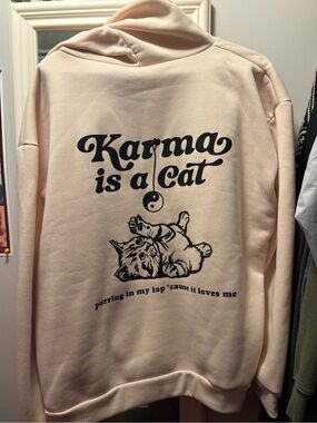 Karma Is A Cat Cat Hoodie